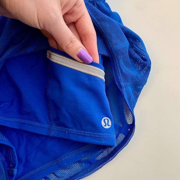 Lululemon City Sky Run By Shorts Royal Blue Mesh - Picture 3 of 6